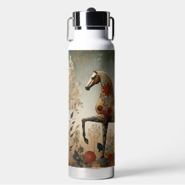"chic boutique Equestrian Floral Horse" Trinkflasche