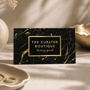 Chic Boutique Gold Marmor Luxus Visitenkarte