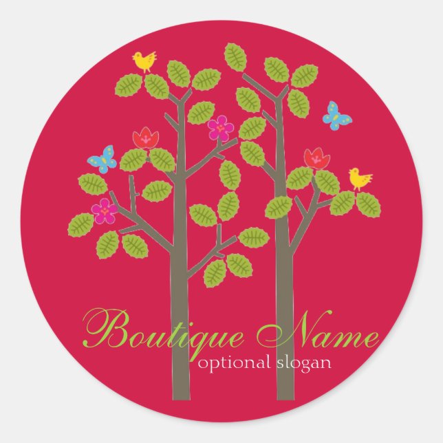 Chic Boutique Red Business OCCASION GIFT STICKER (Vorderseite)