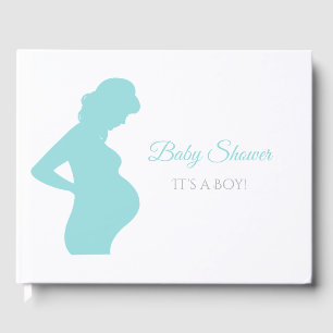 Chic Boy Baby Dusche Schwangere Frau Baby Bump Gästebuch