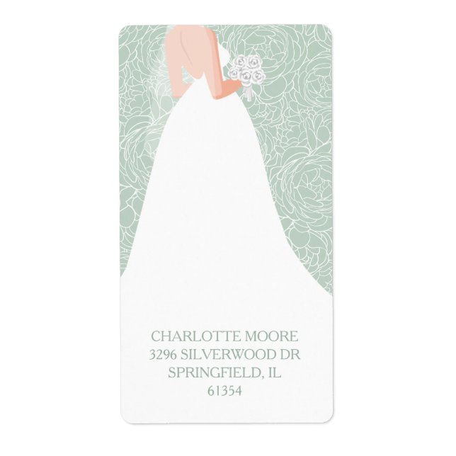 Chic Brautparty Pale Green Rücksendeadresse (Vorne)
