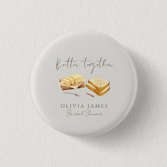 Chic Bread and Butter bridal shower Button (Vorderseite)