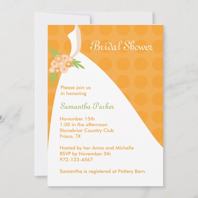 Chic Bridal Dusche Einladung (Vorderseite)