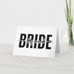 Chic Bride Squad Junggesellinnenabschied Karte