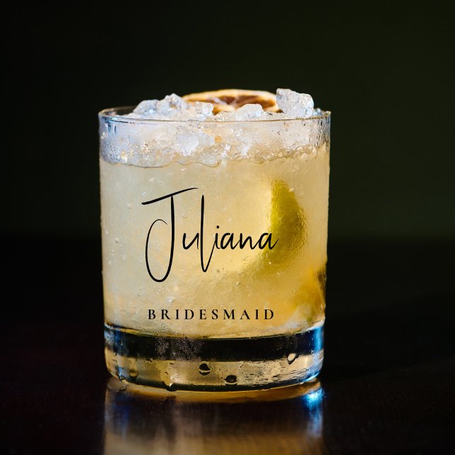Chic Bridesmaid Bridal Junggeselinnen-Abschied Whiskyglas (Von Creator hochgeladen)