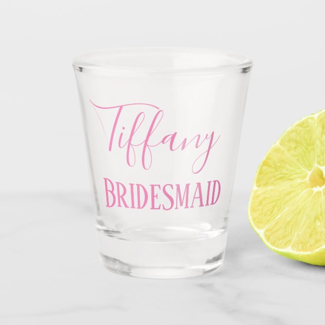 Chic Bridesmaid Favor Schnapsglas (Vorderseite)
