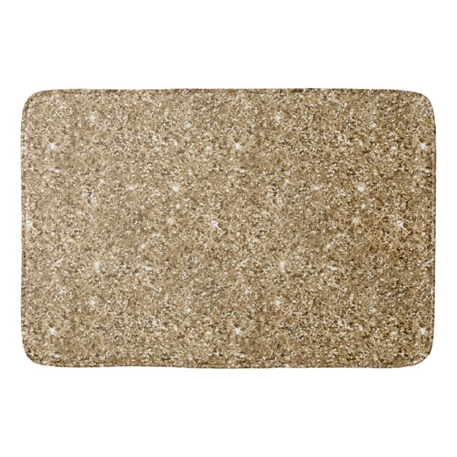 Chic Bronze Gold Glitzer Badematte (Vorderseite)