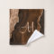 Chic Brown Blush Glitzer Agate Custom Monogram 
