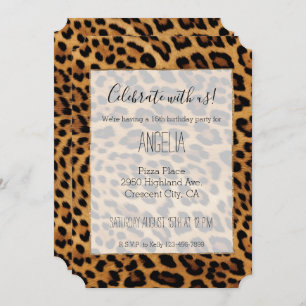 Chic Brown Leopard Print Einladung