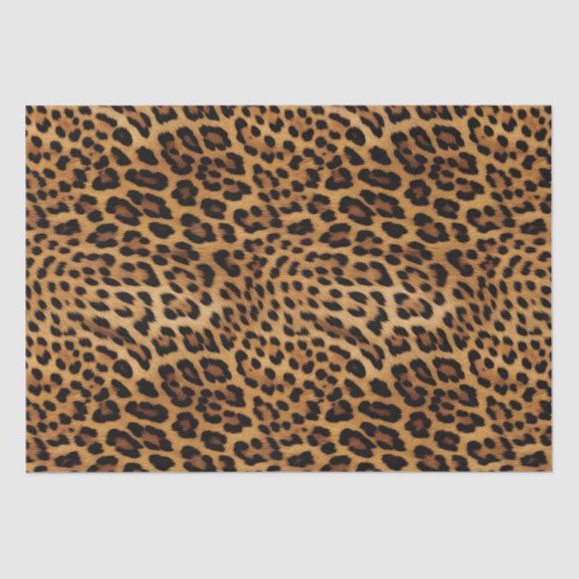 Chic Brown Leopard Print Seidenpapier (Vorderseite)