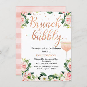 Chic Brunch de Shabby Invitation à une douche nupt