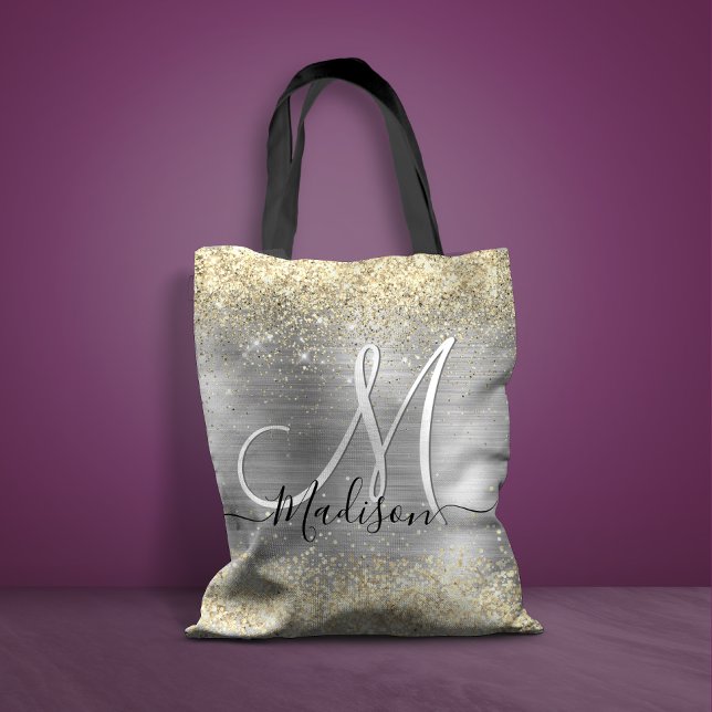 Chic brushed Metal silberne Imitate Glitzer Tasche (Von Creator hochgeladen)