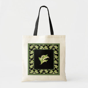 Chic Budget Tote Tasche: Lilies of the Valley, Bla Tragetasche