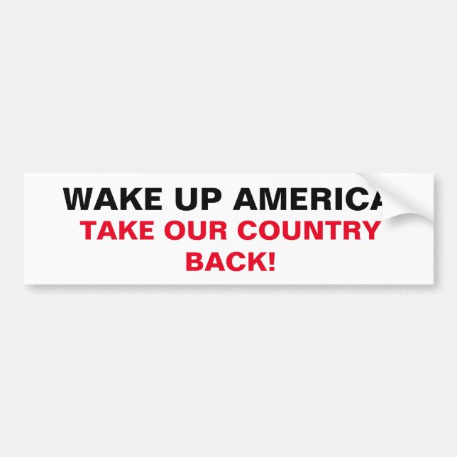 CHIC BUMPERSTICKER_ " NEHMEN UNSERE LAND-RÜCKSEITE AUTOAUFKLEBER (Vorne)