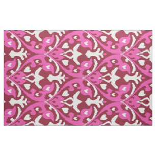 Chic bunt pink und crimson ikat Stammmuster Stoff