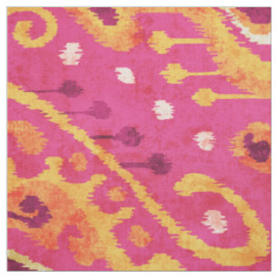 Chic bunt rosa-gelbes Tribal-Muster Stoff