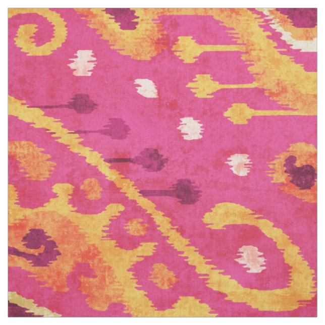 Chic bunt rosa-gelbes Tribal-Muster Stoff (Muster)