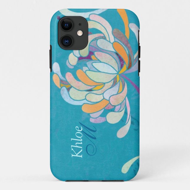Chic-bunte Mama-Blumenmonogramm iPhone 5 Hüllen (Rückseite)