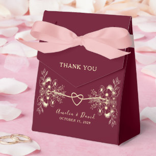 Chic Burgundy Gastgeschenk Hochzeit Box Geschenkschachtel