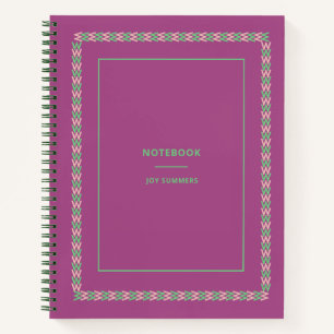 Chic Burgundy Maroon Notebook individuell anpassen Notizbuch