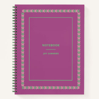 Chic Burgundy Maroon Notebook individuell anpassen Notizbuch