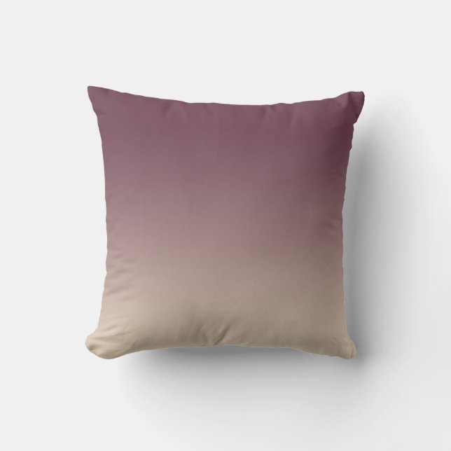 Chic Burgundy Off-White Ombre-Effekt Kissen (Vorderseite)