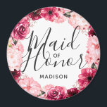 Chic Burgundy & Pink Trauzeugin für Blumenkreide Magnet<br><div class="desc">Chic Burgundy Green & Blush Pink Aquarell Blumenreath Wedding Monogram Summer oder Spring Blumen mit Watercolor Grün,  Moderne und Script Schriftart,  und elegantes Blumendesign. Trendy und Chic Wedding Trauzeugin Magnet! ~ Karo mein Shop zu sehen,  die gesamte Hochzeitssuite für dieses Design!</div>