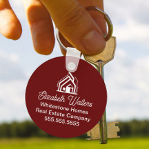 Chic Burgundy Real Estate Company Custom Realtor