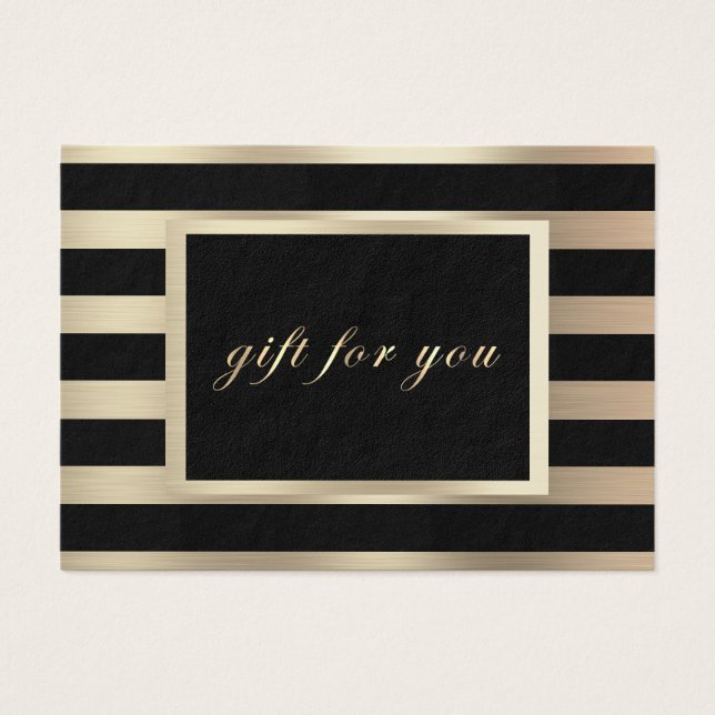 Chic Business Geschenkzertifikat Gold Black  (Vorderseite)