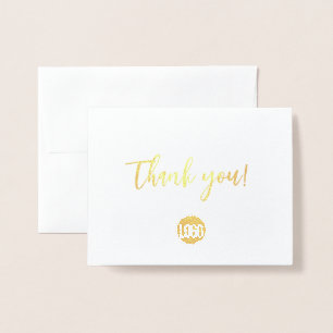 Chic Business Gold Logo Kunde Vielen Dank Folienkarte