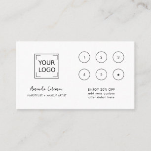 CHIC Business Rewards 6 Logos, weißes PINK Visitenkarte