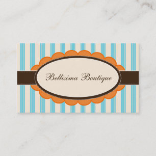 Chic-Butike-Designer-Geschäfts-Karten: Orange/Bla Visitenkarte