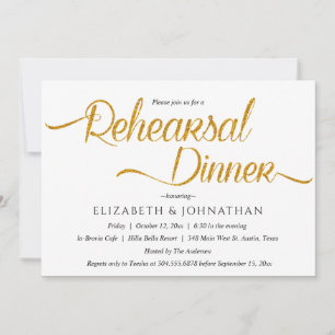Chic Calligrafy Minimal Probe Dinner Invitati Einladung