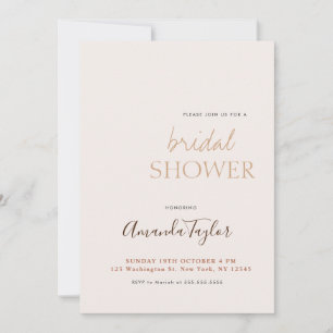 Chic Calligrafy Minimalistisch Brautparty Einladung