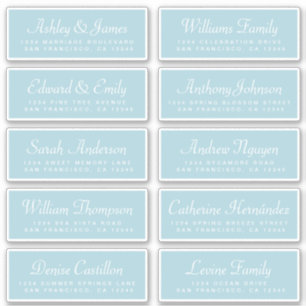Chic Calligraphie Bleu Étiquettes de adresse invit