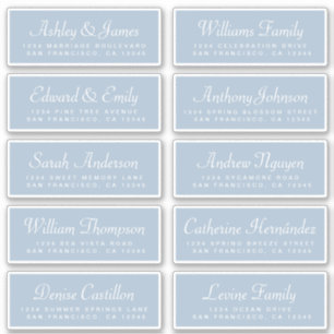 Chic Calligraphie Bleu Étiquettes de adresse invit