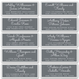 Chic Calligraphie Hors-Noir Étiquettes de adresse