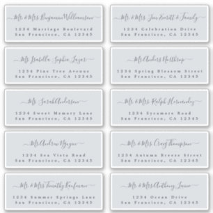 Chic Calligraphie Mariage Étiquettes de adresse in