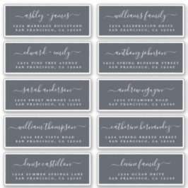 Chic Calligraphie Mariage Étiquettes de adresse in