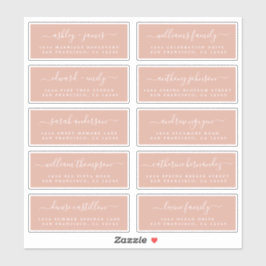 Chic Calligraphie Mariage Étiquettes de adresse in