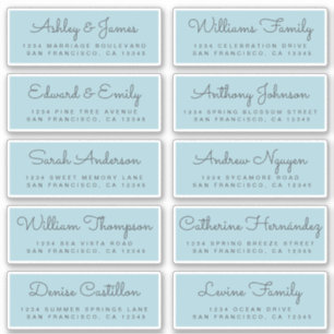 Chic Calligraphie Mariage Étiquettes de adresse in