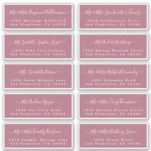 Chic Calligraphie Mariage Étiquettes de adresse in