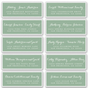 Chic Calligraphie Mariage Étiquettes de adresse in