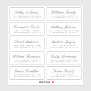 Chic Calligraphie Mariage Étiquettes de adresse in
