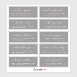 Chic Calligraphie Mariage Étiquettes de adresse in