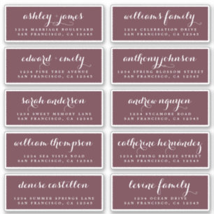 Chic Calligraphie Mariage Étiquettes de adresse in