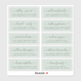 Chic Calligraphie Mariage Étiquettes de adresse in