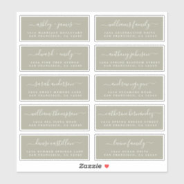 Chic Calligraphie Mariage Étiquettes de adresse in