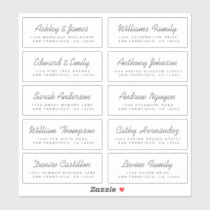 Chic Calligraphie Mariage Étiquettes de adresse in
