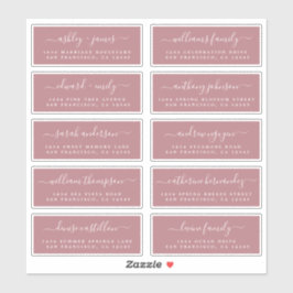 Chic Calligraphie Mariage Étiquettes de adresse in